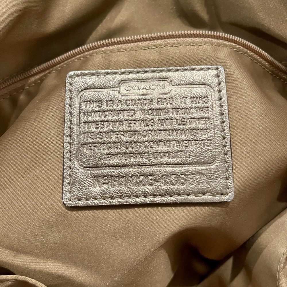 Coach Chelsea Gold Patina Purse - Picture 6 of 8
